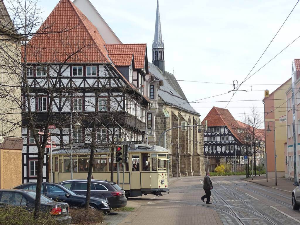Halberstadt Straßenbahn Fachwerk